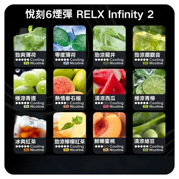 RELX Infinity 2 系列煙彈 兼容五代六代主機 MEHA 台灣電子煙主機 煙彈 一次性霧化器專賣店